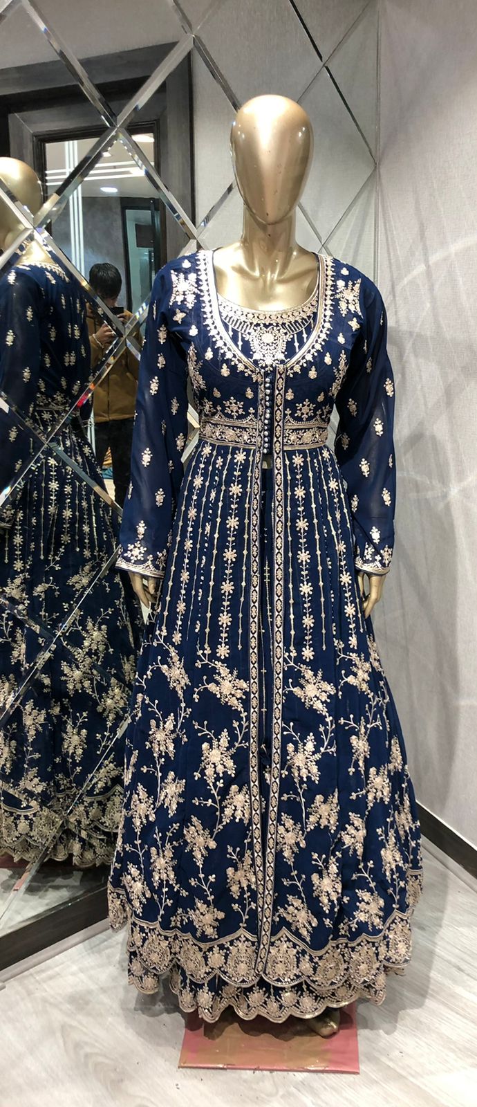 Boutique Designer Anarkali 03 Pcs Gwon