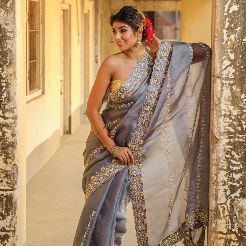 Beautiful Designer Soft Organza Saree