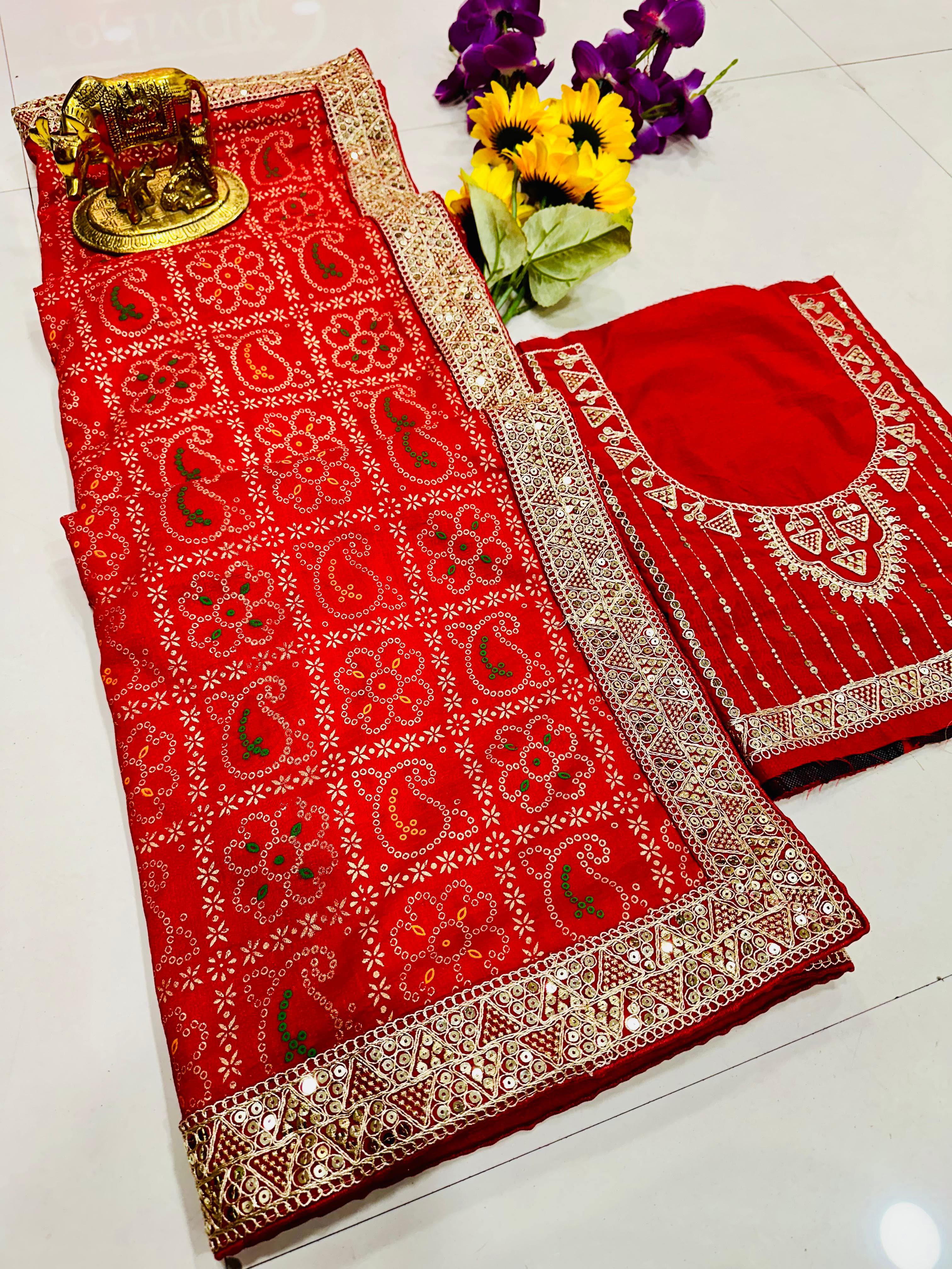 Beautiful Designer Patola Dola Silk Saree