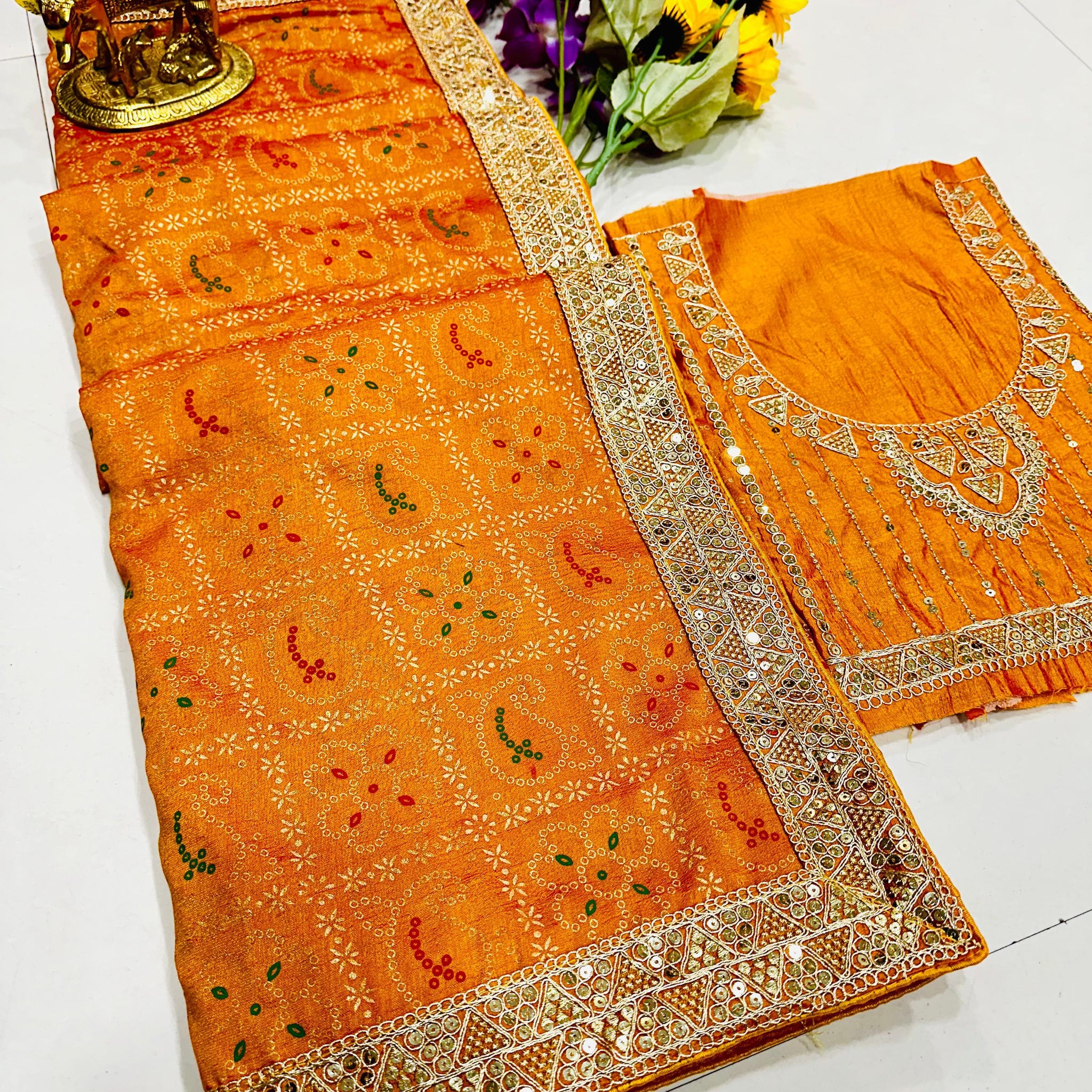 Beautiful Designer Patola Dola Silk Saree