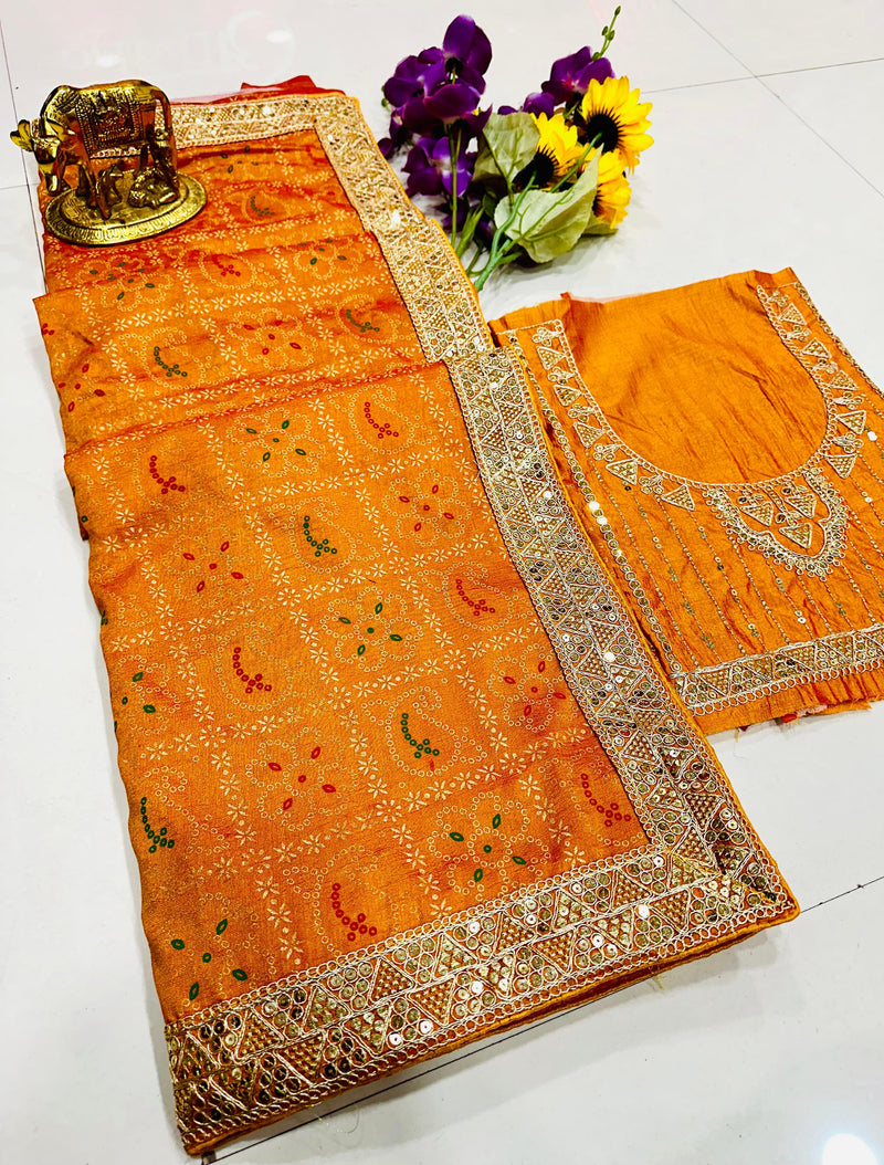 Beautiful Designer Patola Dola Silk Saree