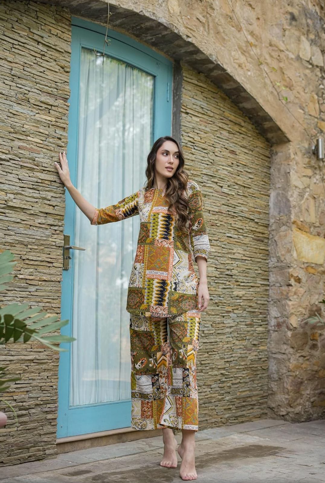 Beautiful Designer Ikat-keri Print Co Ord Set