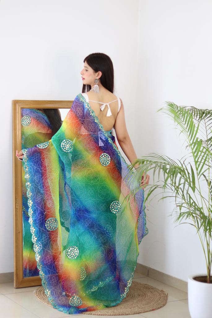 Beautiful Designer Soft Organza Saree