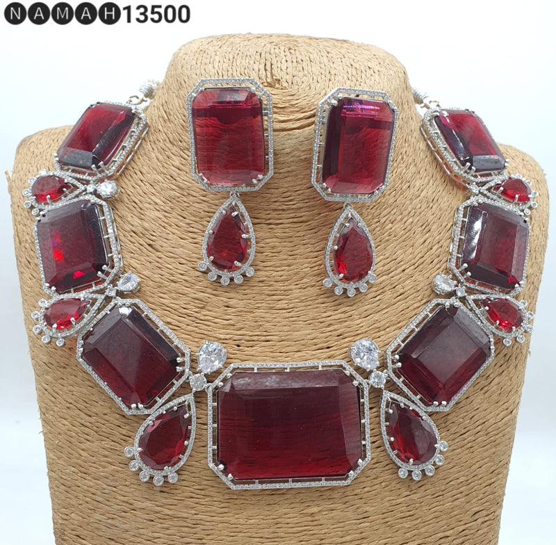 Beautiful Antique Stone Necklace with Earrings Jewellery
