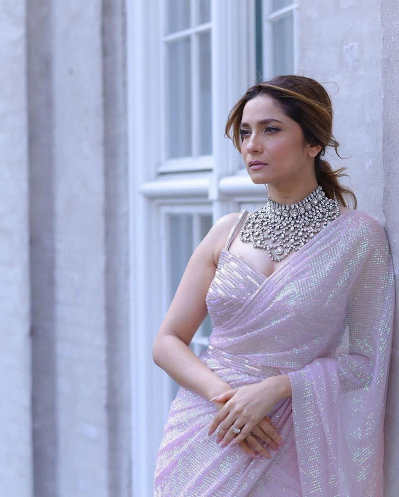 Beautiful Designer Georgette Sequence Saree