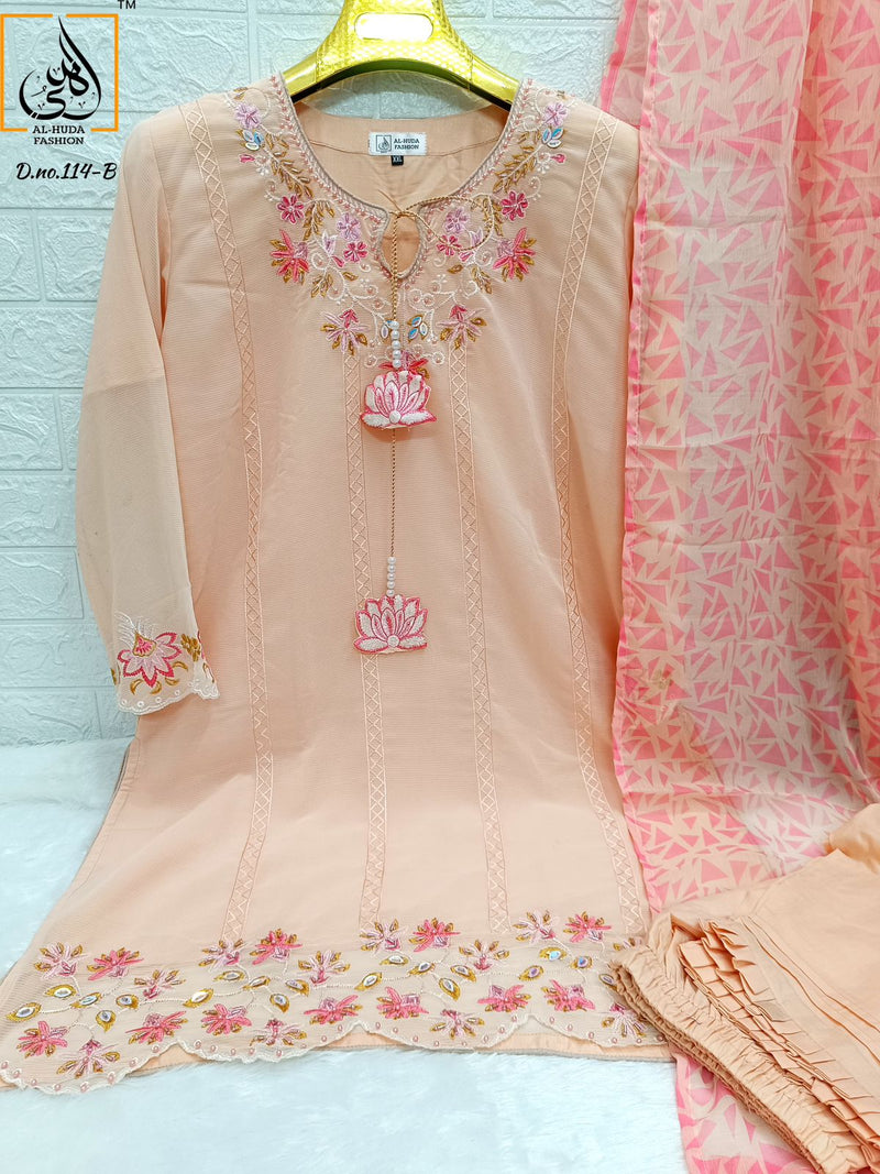 Al Huda Pure Georgette Kurti 114
