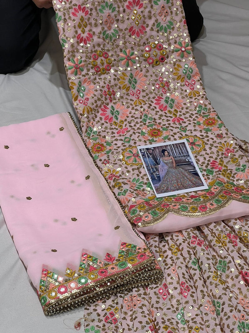 Beautiful Designer Georgette Embroidered Lehenga choli