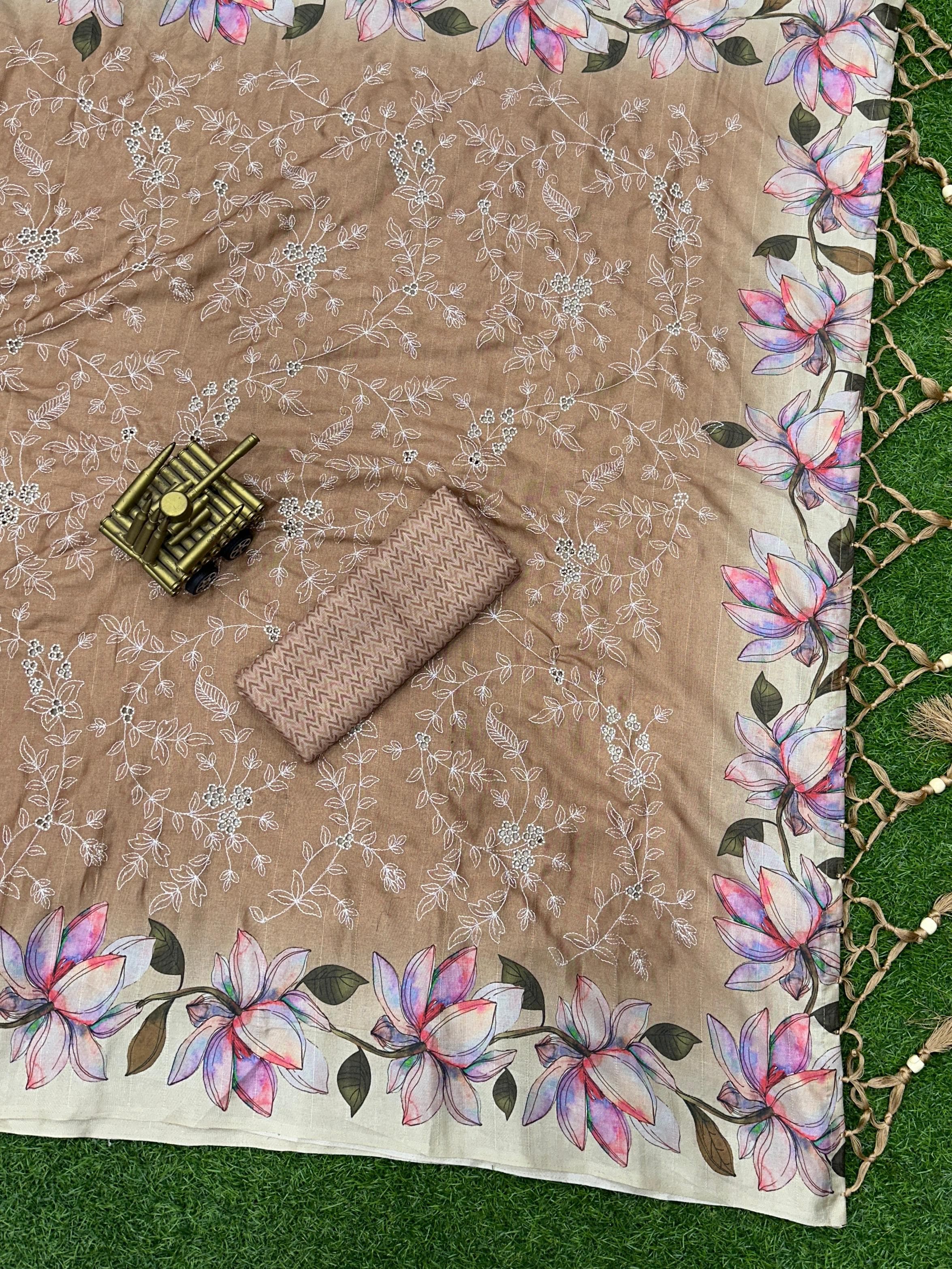 Beautiful Designer Pragathi Visca Slub Silk Saree