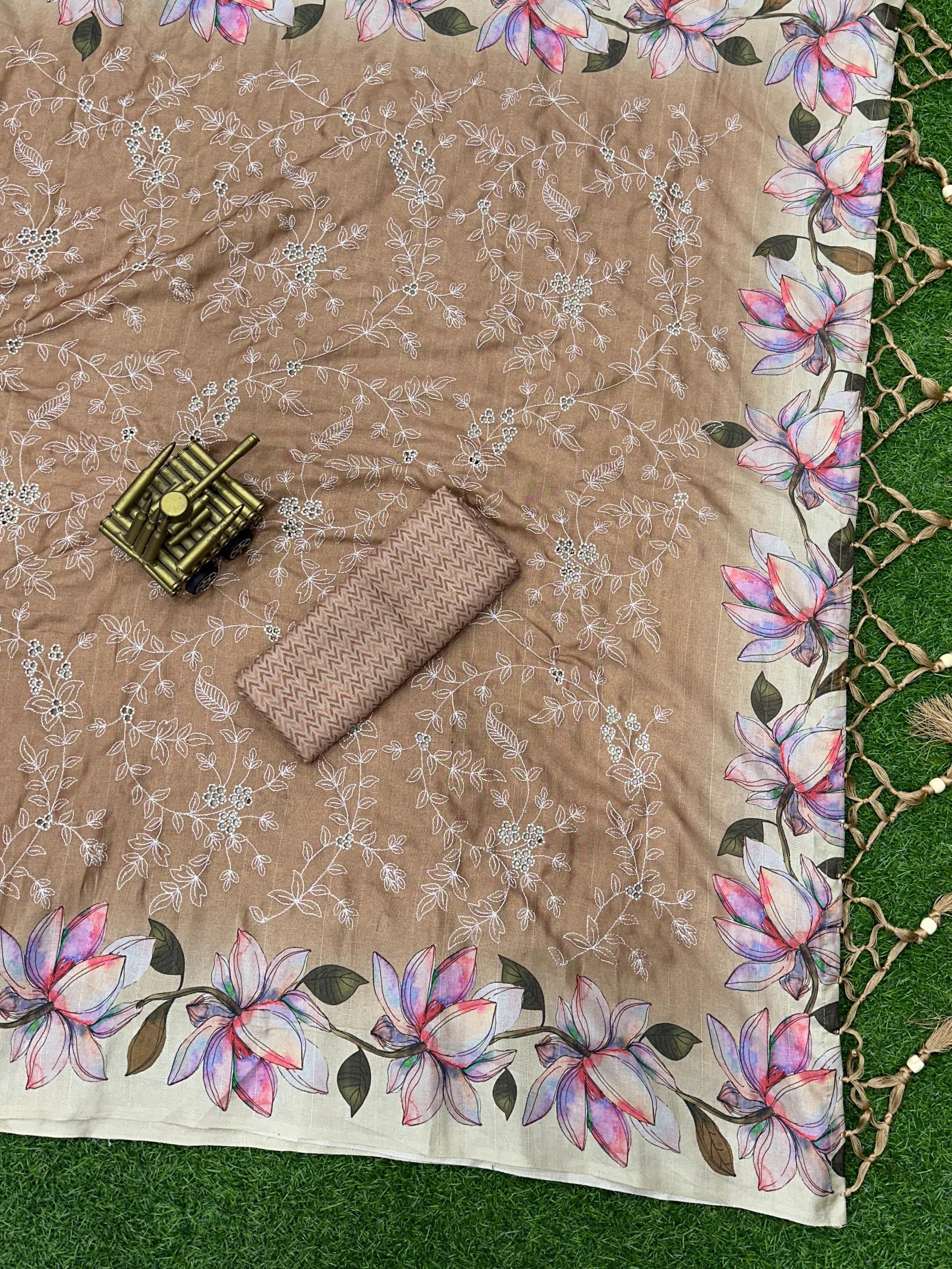 Beautiful Designer Pragathi Visca Slub Silk Saree
