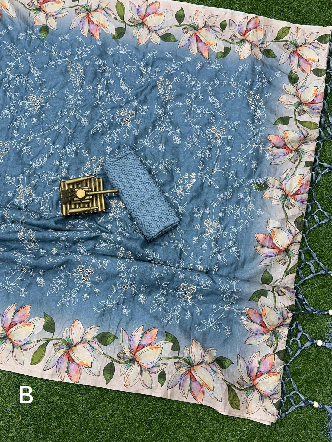 Beautiful Designer Pragathi Visca Slub Silk Saree