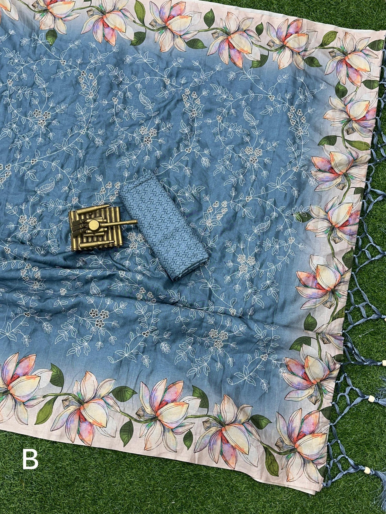 Beautiful Designer Pragathi Visca Slub Silk Saree