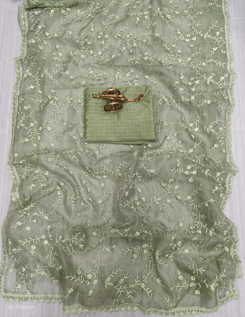 Beautiful Designer Soft Organza Sequence Saree