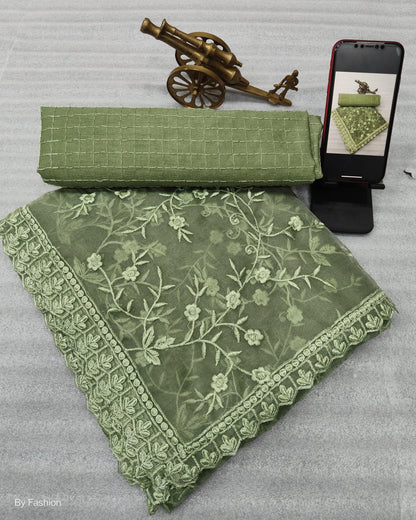 Beautiful Designer Soft Organza Sequence Saree