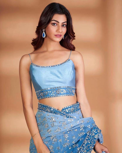 Beautiful Designer Soft Organza Sequence Saree