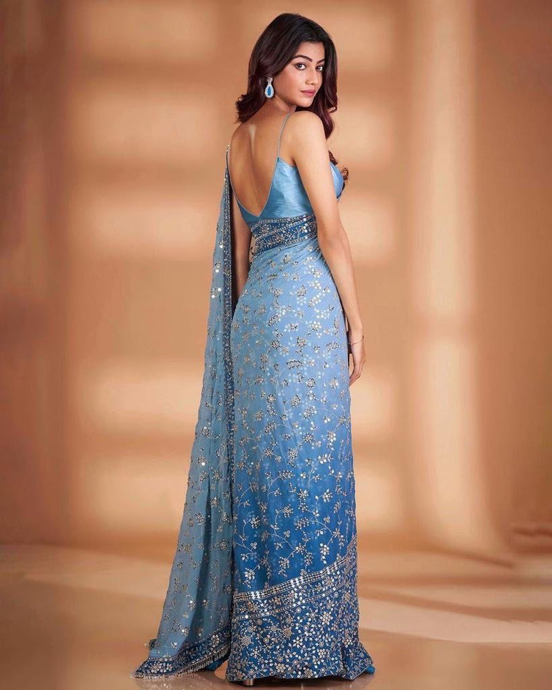 Beautiful Designer Soft Organza Sequence Saree
