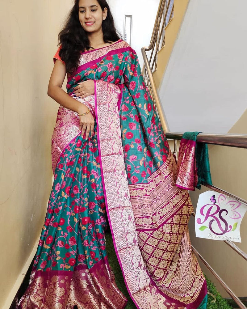 Beautiful Designer Pure Viscous Dola Binny Crepe Silk Saree