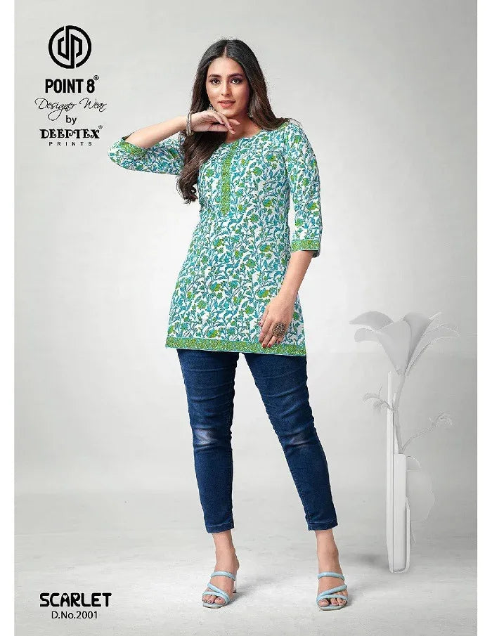 Deeptex Scarlet Vol 2 Readymade Cotton Short Tops (195X10)
