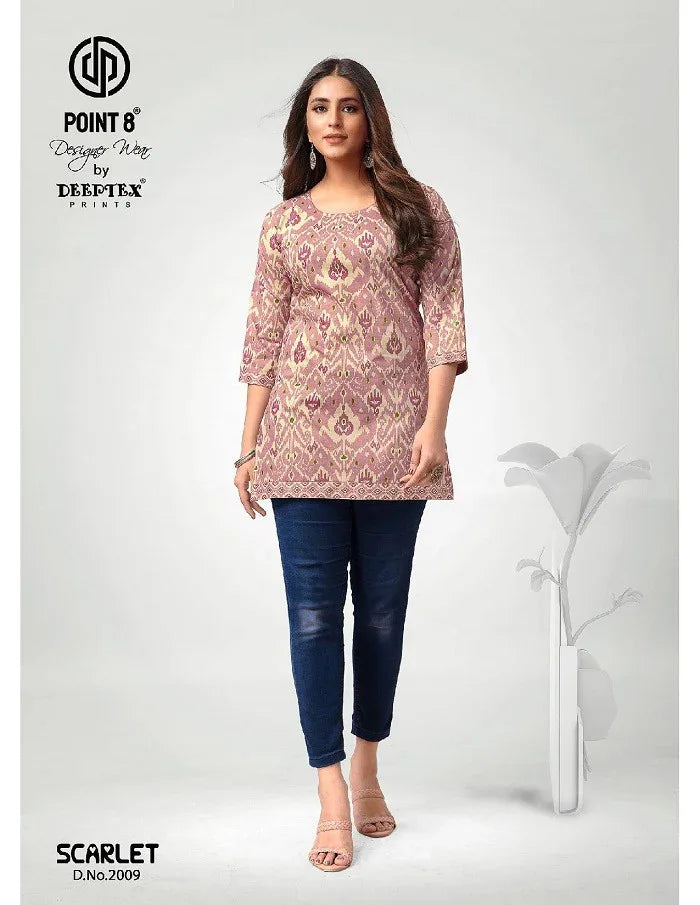 Deeptex Scarlet Vol 2 Readymade Cotton Short Tops (195X10)