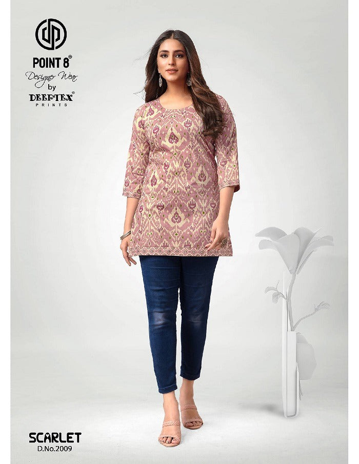 Deeptex Scarlet Vol 2 Readymade Cotton Short Tops (195X10)