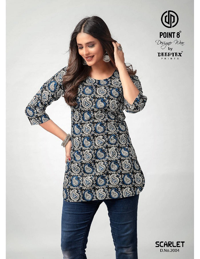 Deeptex Scarlet Vol 2 Readymade Cotton Short Tops (195X10)