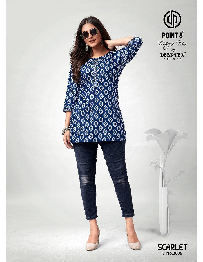 Deeptex Scarlet Vol 2 Readymade Cotton Short Tops (195X10)