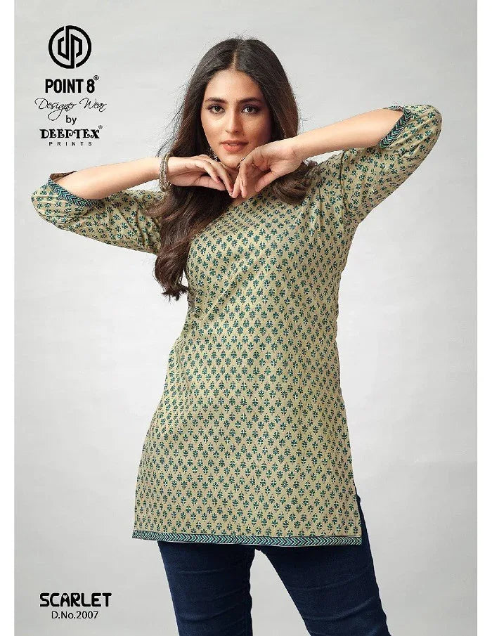 Deeptex Scarlet Vol 2 Readymade Cotton Short Tops (195X10)
