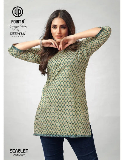 Deeptex Scarlet Vol 2 Readymade Cotton Short Tops (195X10)