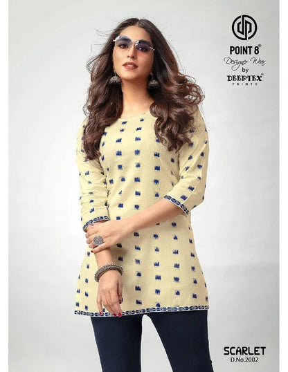 Deeptex Scarlet Vol 2 Readymade Cotton Short Tops (195X10)