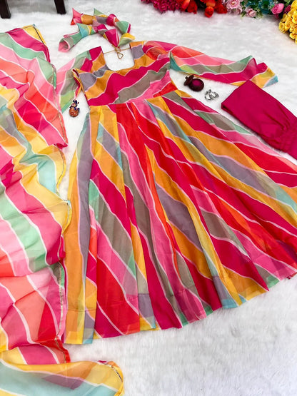 Party Wear Look Organza Taby Silk Gown
