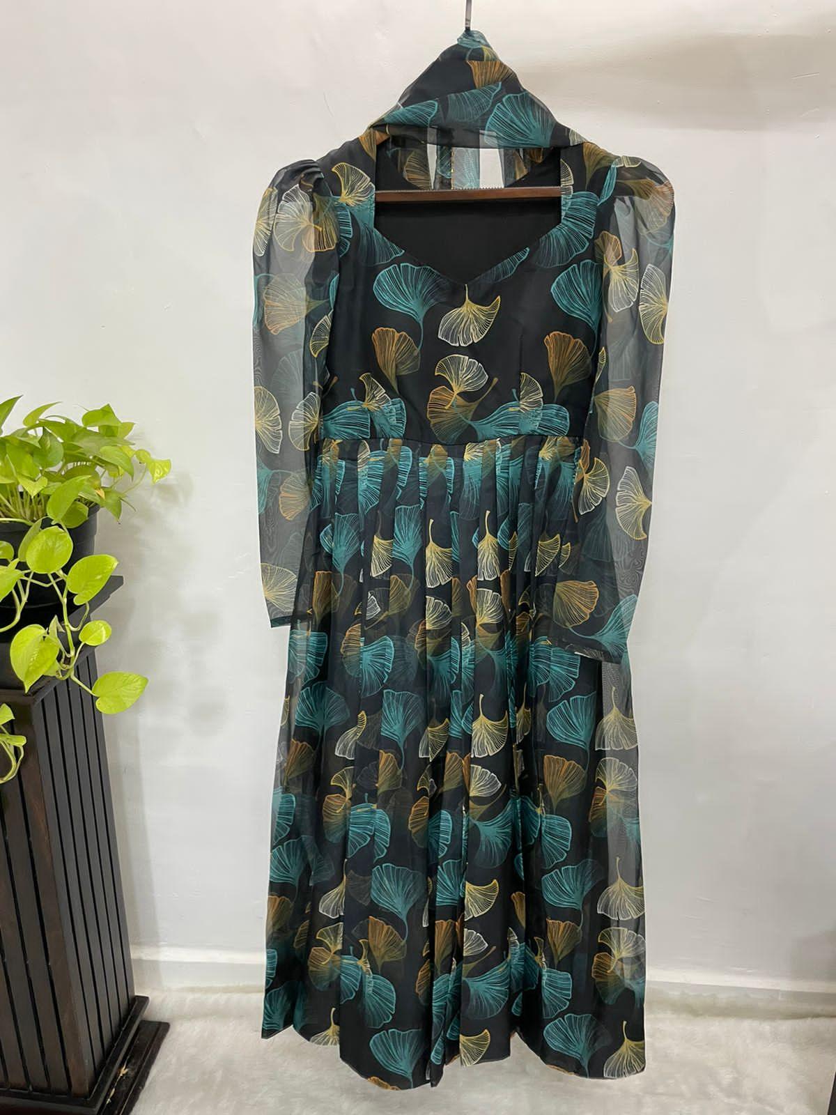 Party Wear Look Organza Taby Silk Gown