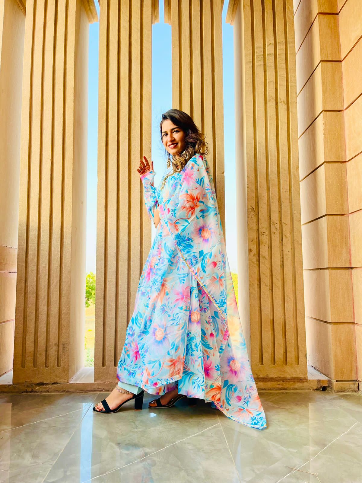 Party Wear Look Organza Taby Silk Gown