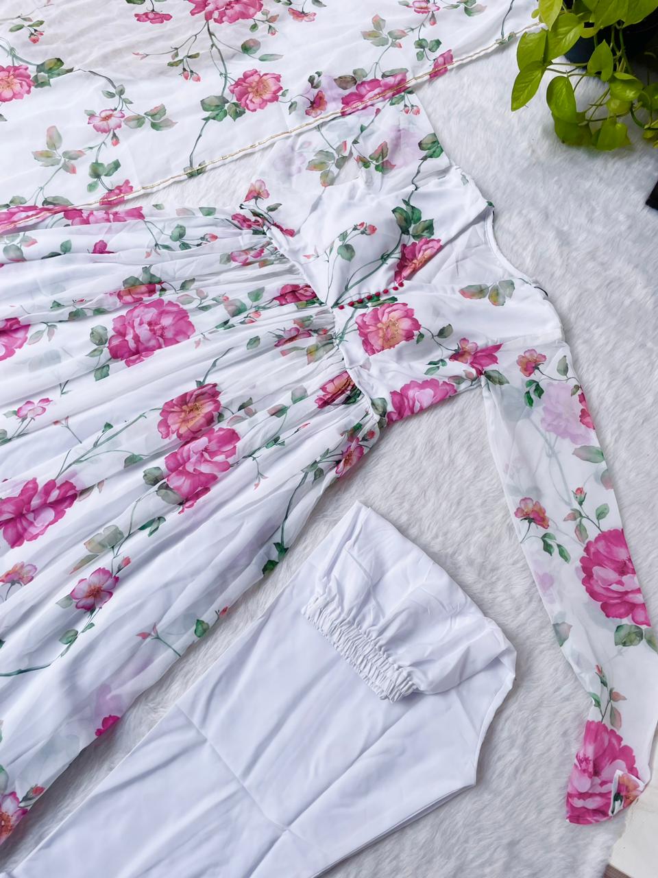 Party Wear Look Organza Taby Silk Gown