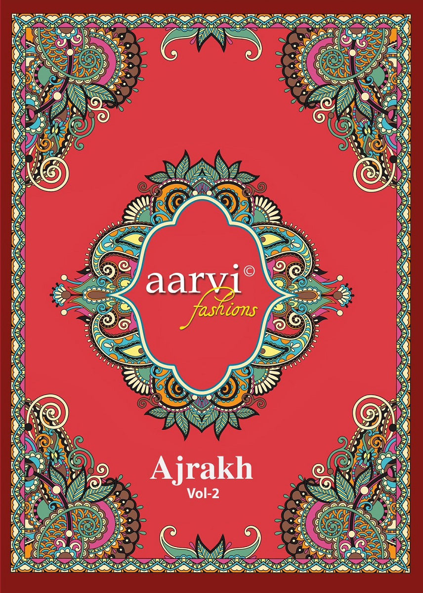 Aarvi Ajrakh Vol-2 Kurti Pant With Dupatta (695X07)