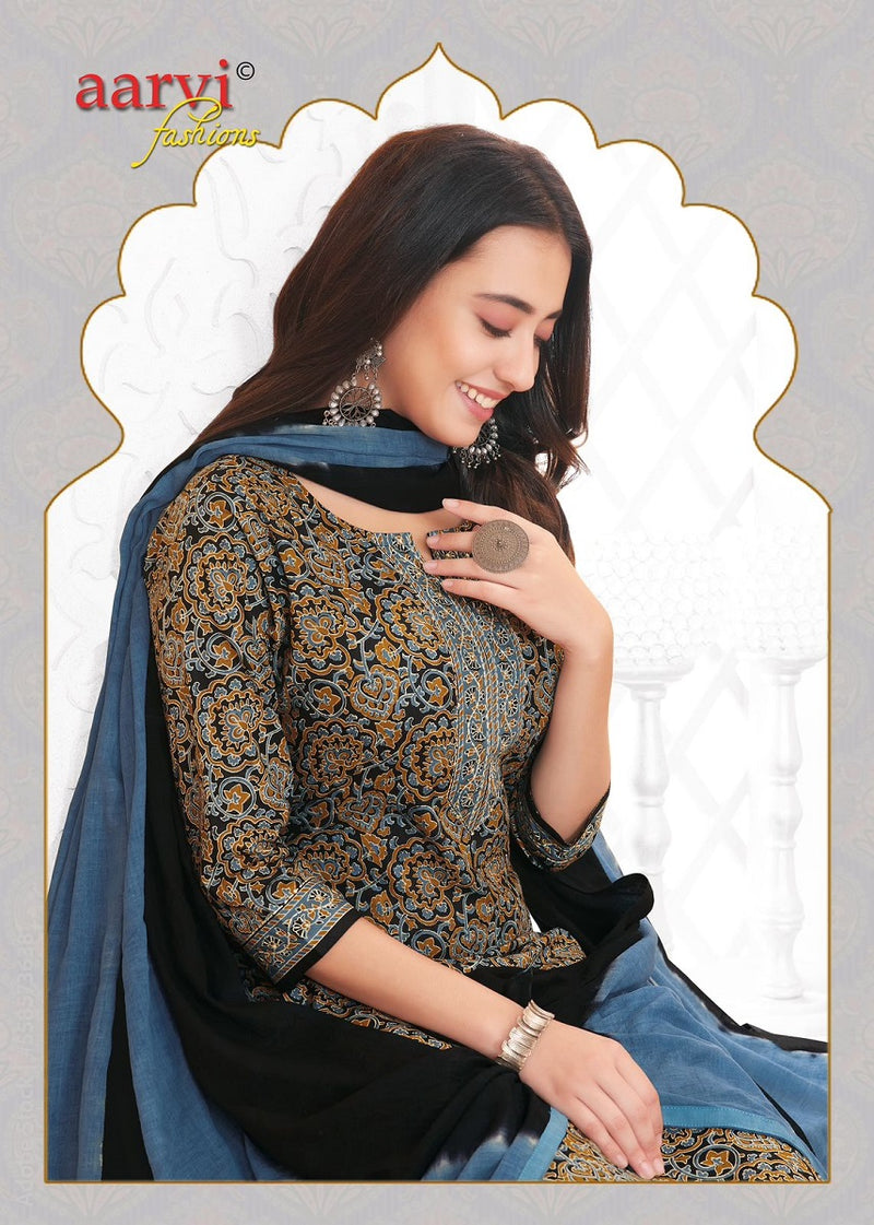 Aarvi Ajrakh Vol-2 Kurti Pant With Dupatta (695X07)