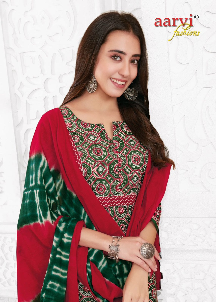 Aarvi Ajrakh Vol-2 Kurti Pant With Dupatta (695X07)