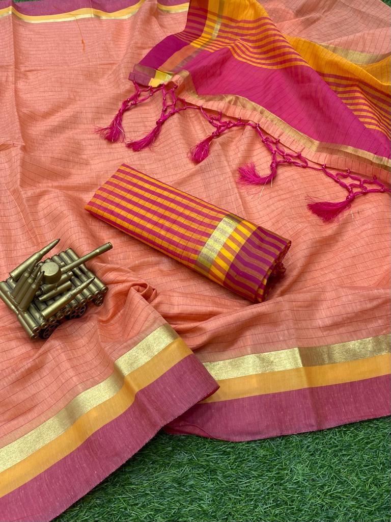 Beautiful Designer Naaz Soft Cotton Saree