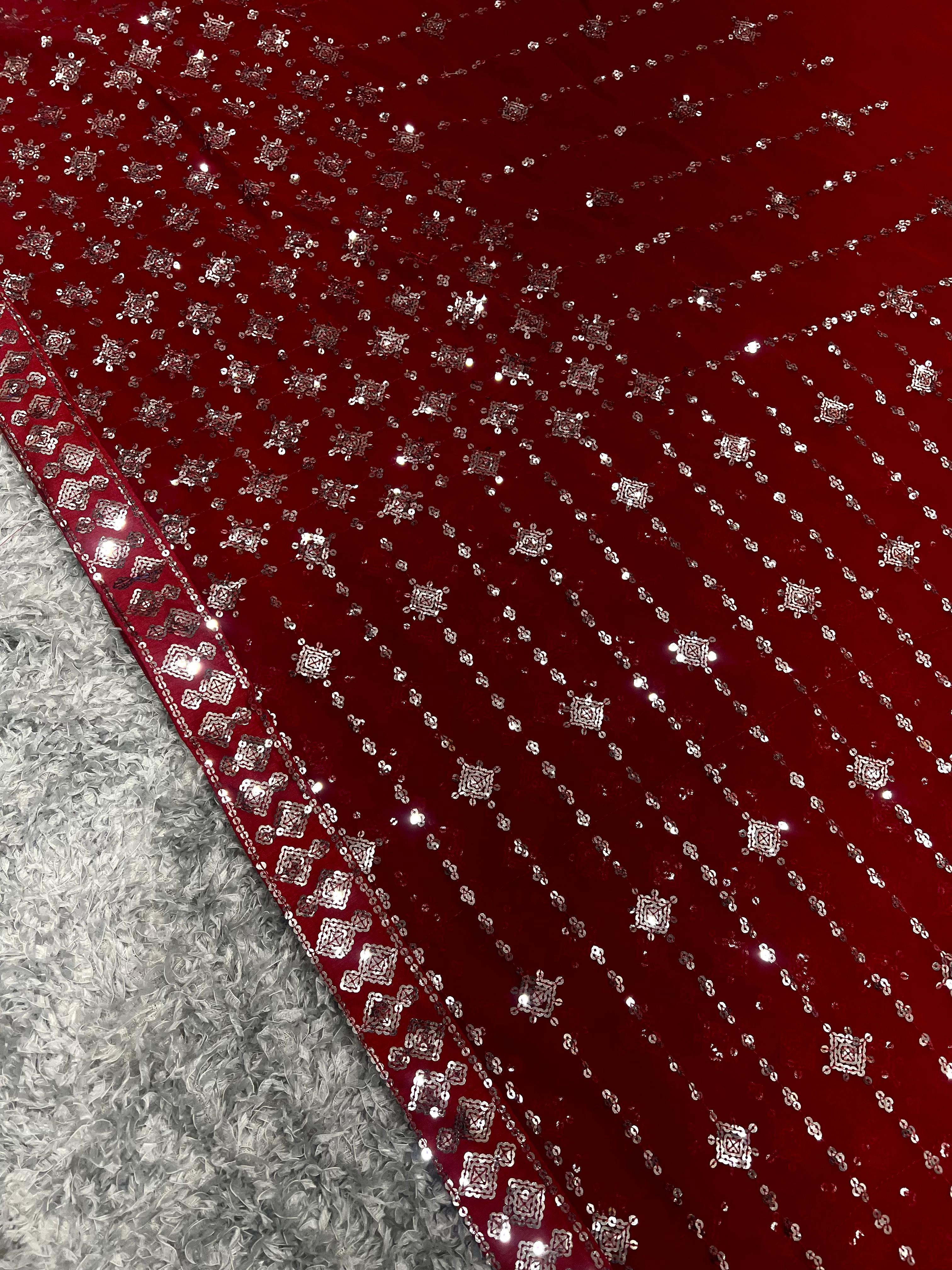 Beautiful Designer Heavy Georgette Exclusive Sequanc Saree Design 5314