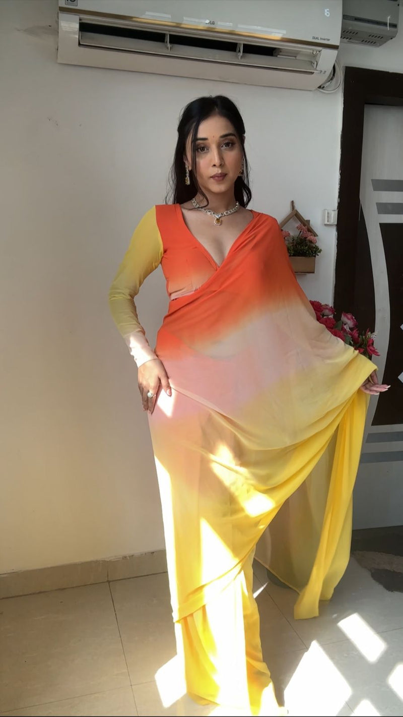 Beautiful Aliya One Minute Ready To Wear Saree