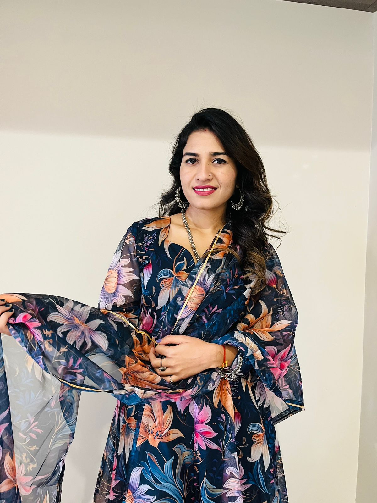 Party Wear Look Organza Taby Silk Gown