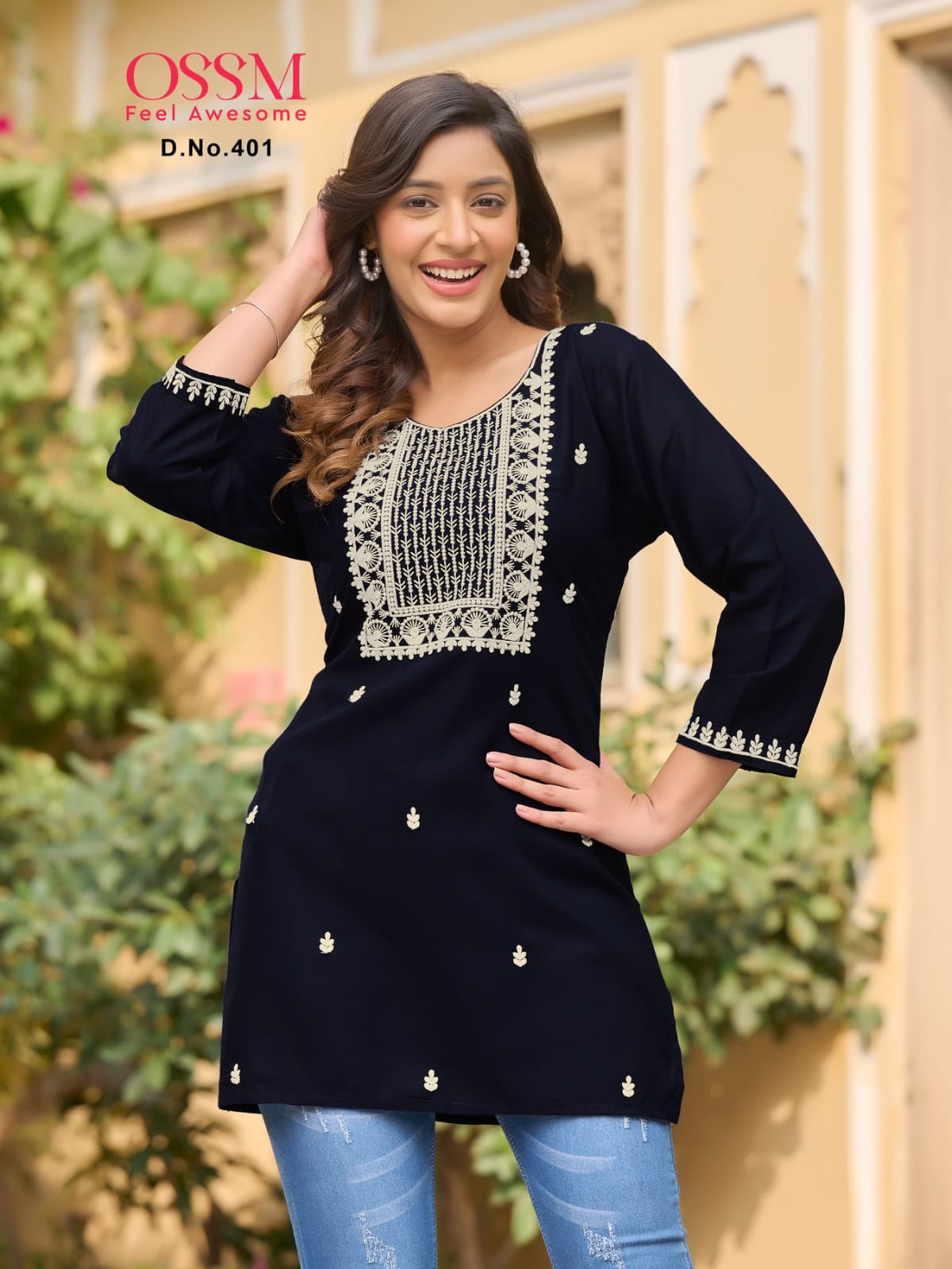 Ossm Nora Vol 4 Series 401-406 Heavy Reyon Kurti (385x06)