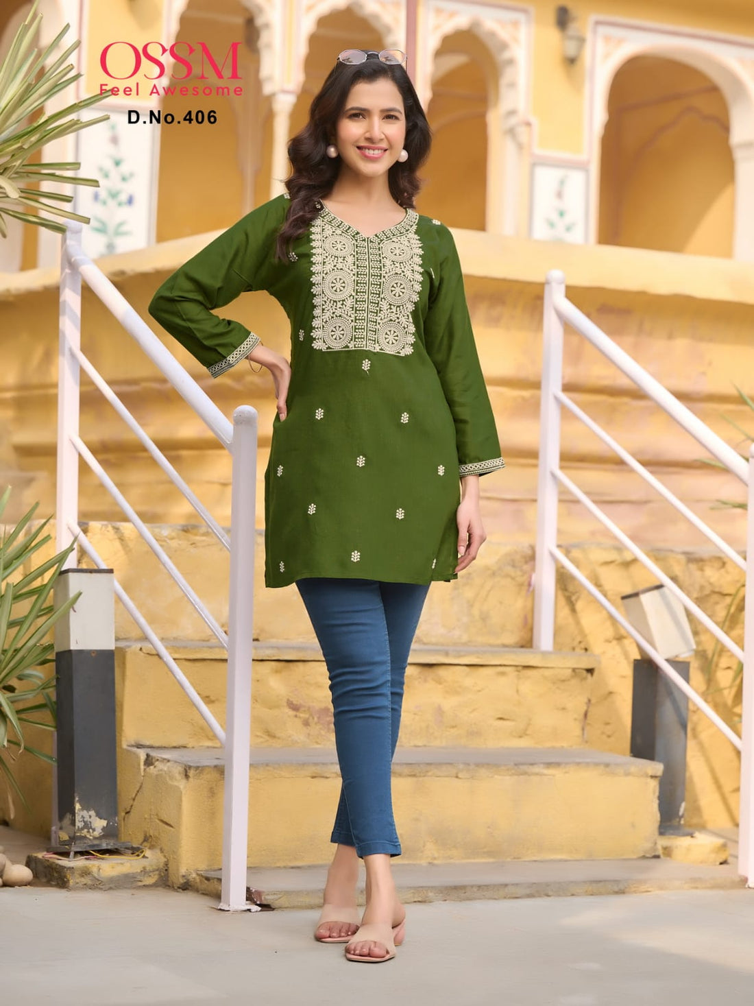 Ossm Nora Vol 4 Series 401-406 Heavy Reyon Kurti (385x06)