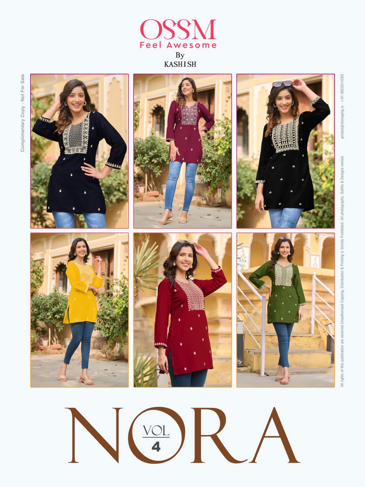 Ossm Nora Vol 4 Series 401-406 Heavy Reyon Kurti (385x06)