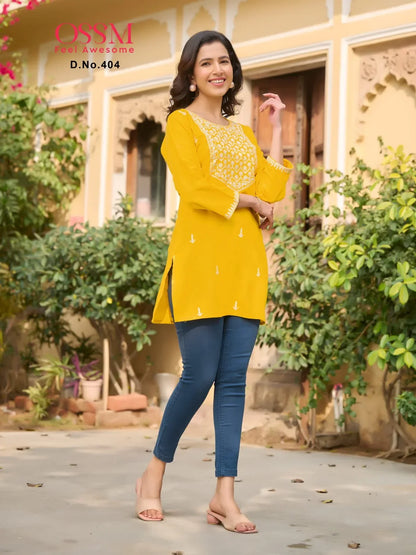 Ossm Nora Vol 4 Series 401-406 Heavy Reyon Kurti (385x06)