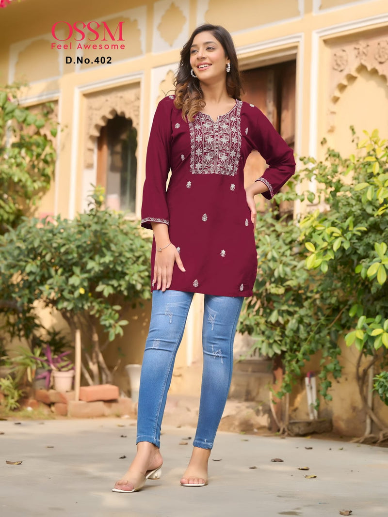 Ossm Nora Vol 4 Series 401-406 Heavy Reyon Kurti (385x06)