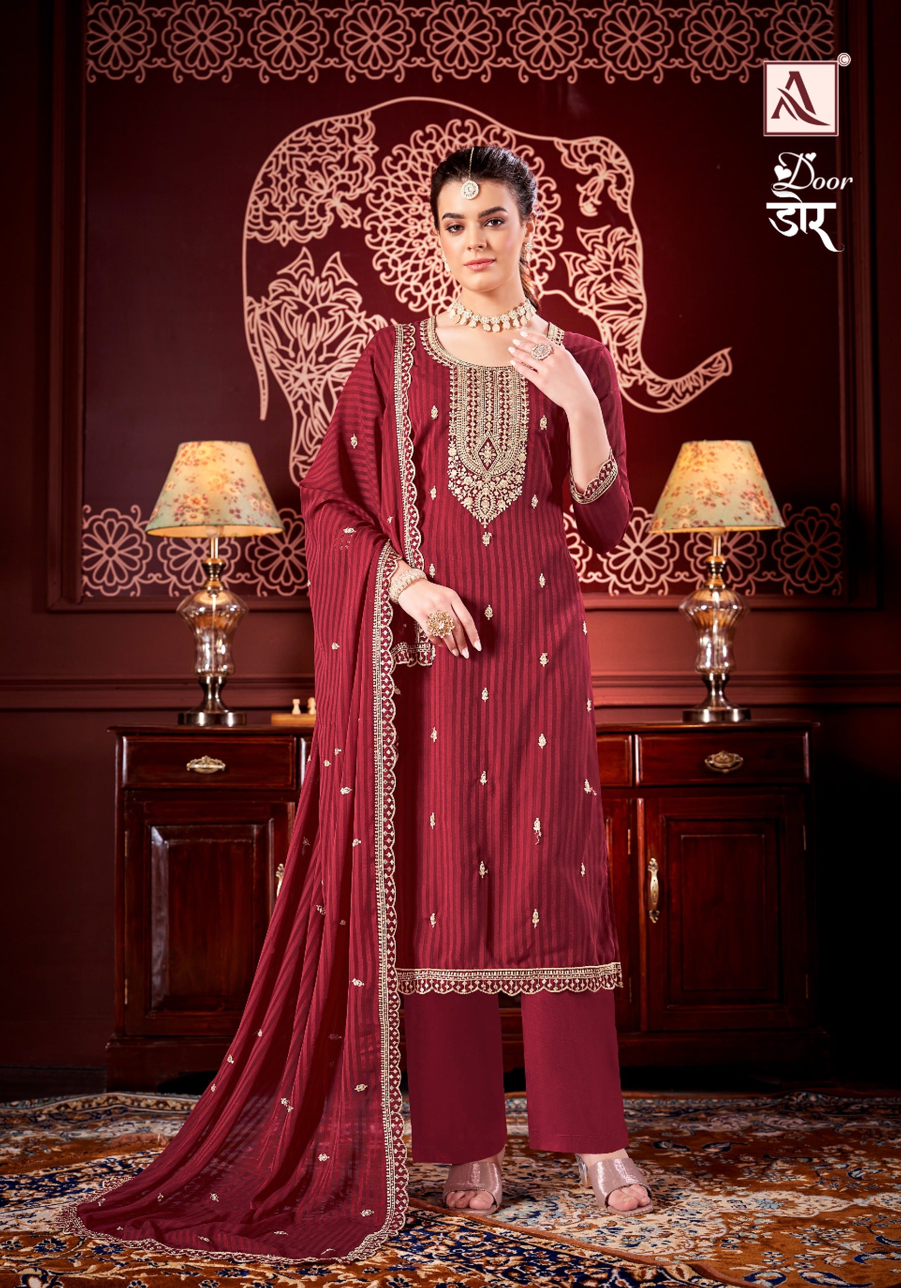 Alok Suit Door Designer Festive Ladies Suit  (799x05)