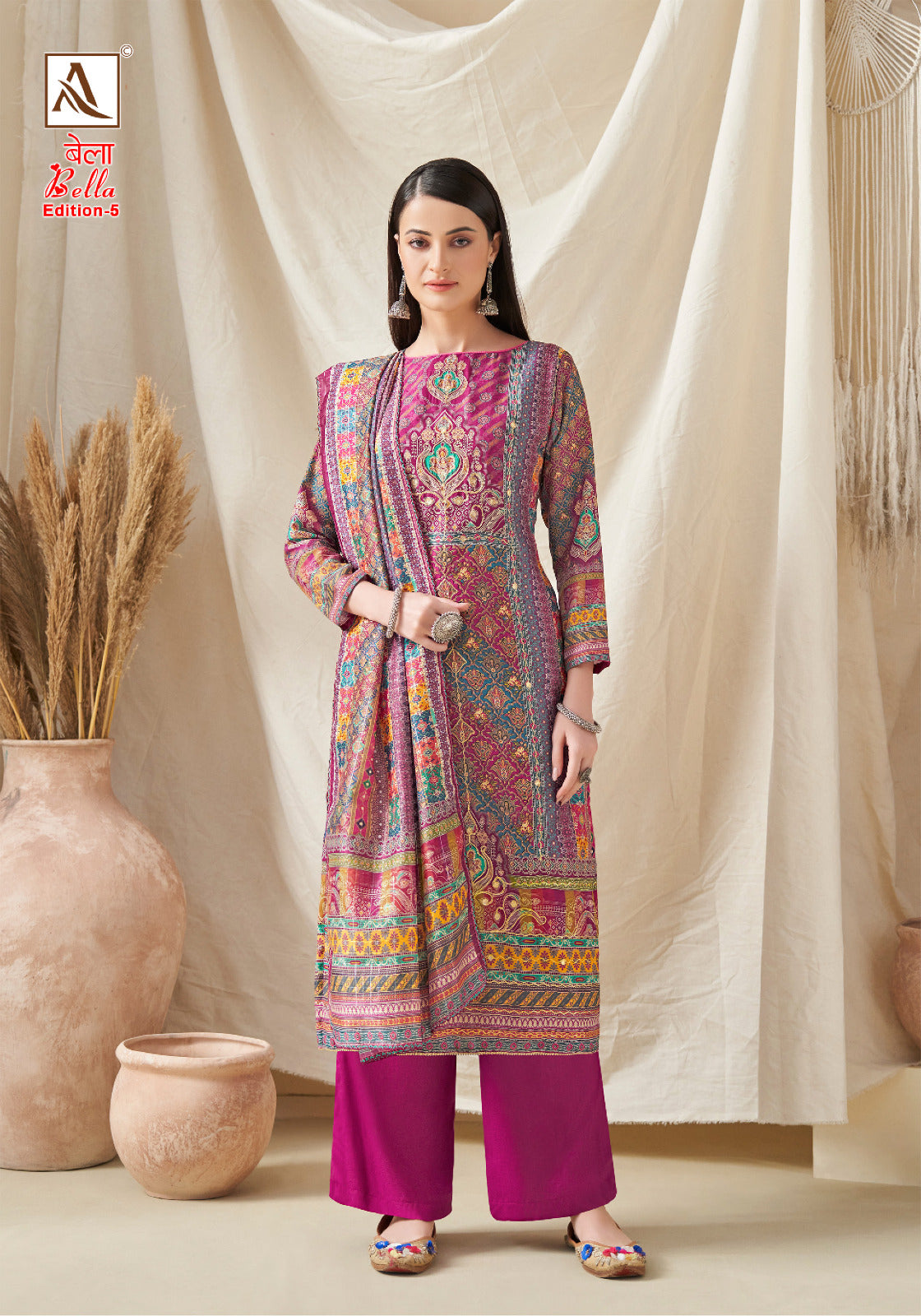 Alok Suit Bella-5 Designer Pakistani Salwar Kameez  (691x05)