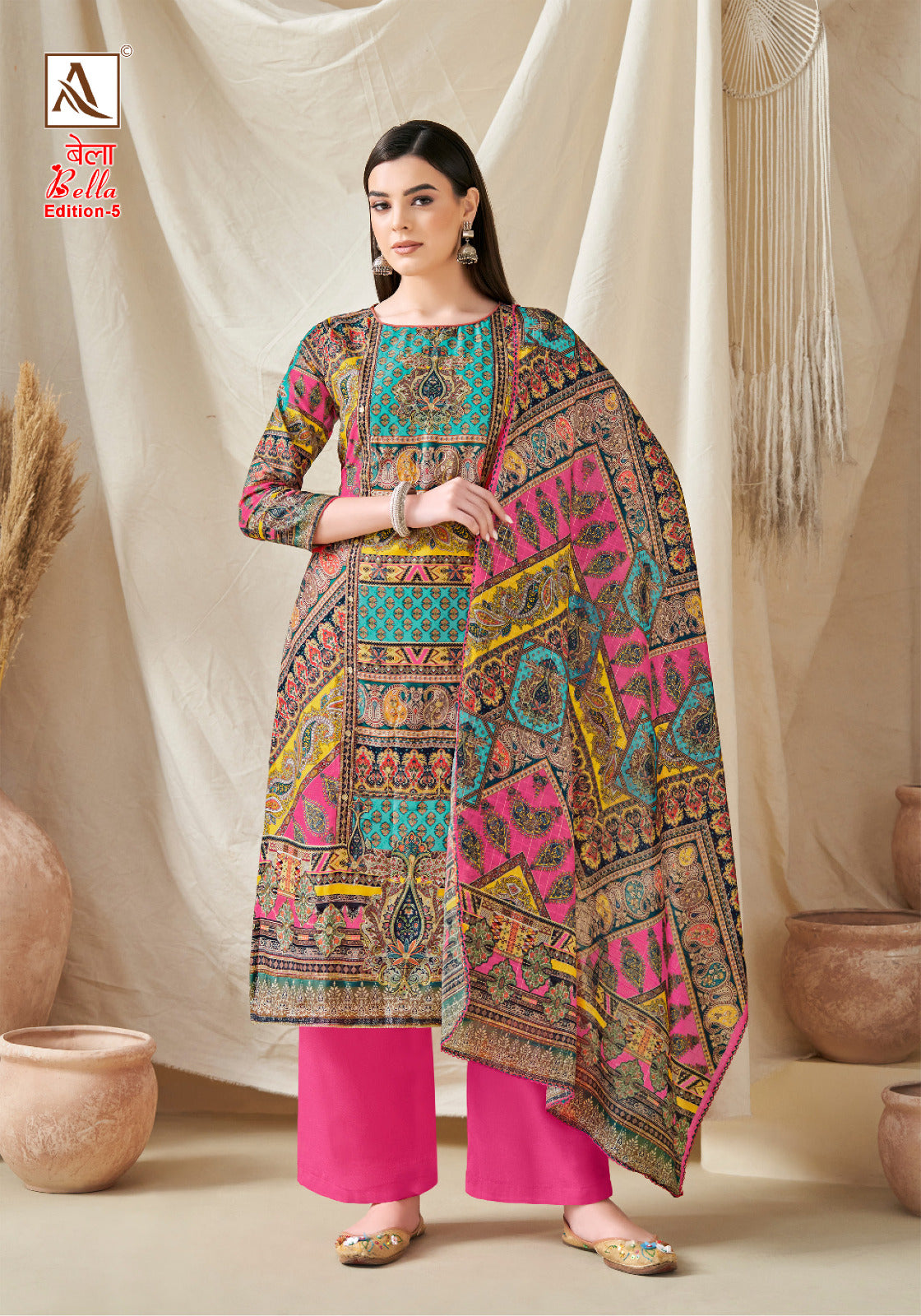 Alok Suit Bella-5 Designer Pakistani Salwar Kameez  (691x05)