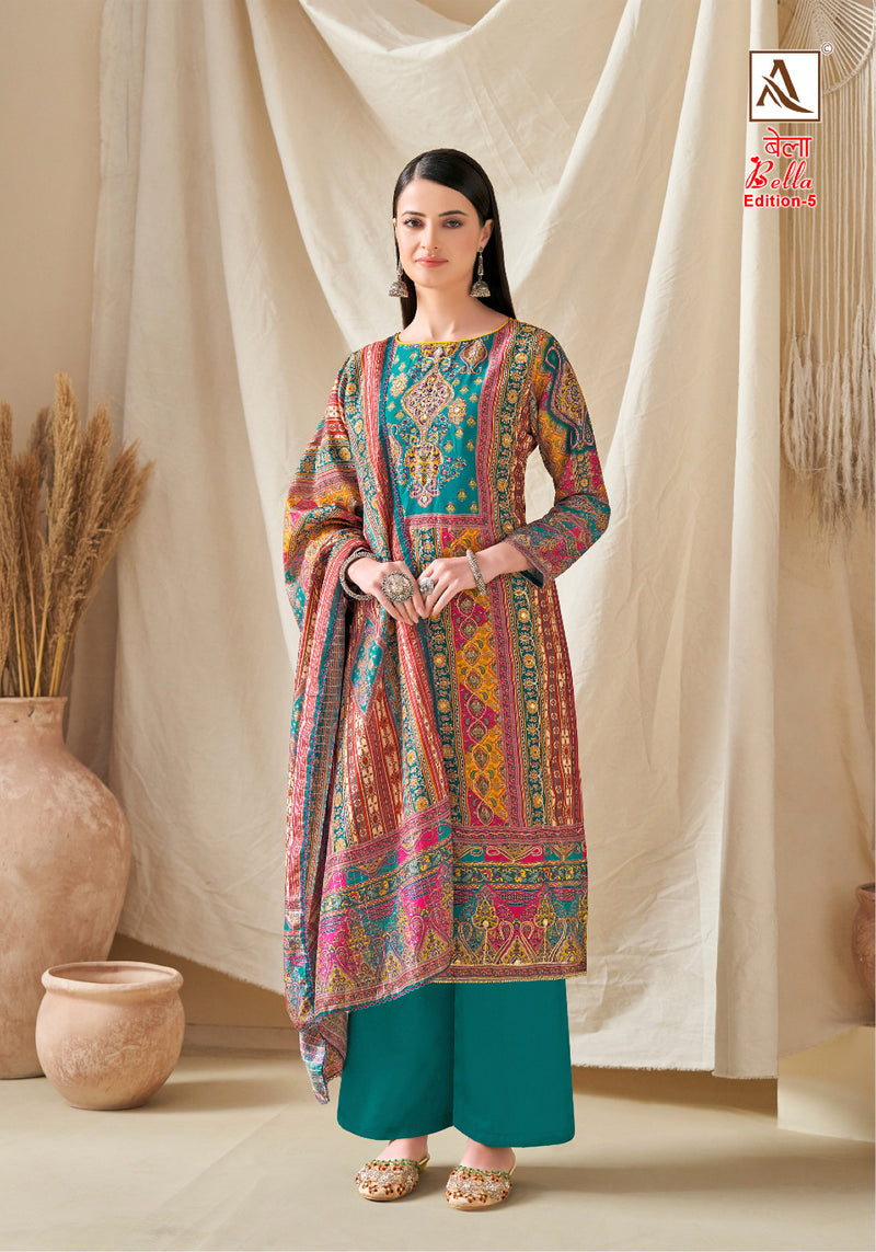 Alok Suit Bella-5 Designer Pakistani Salwar Kameez  (691x05)