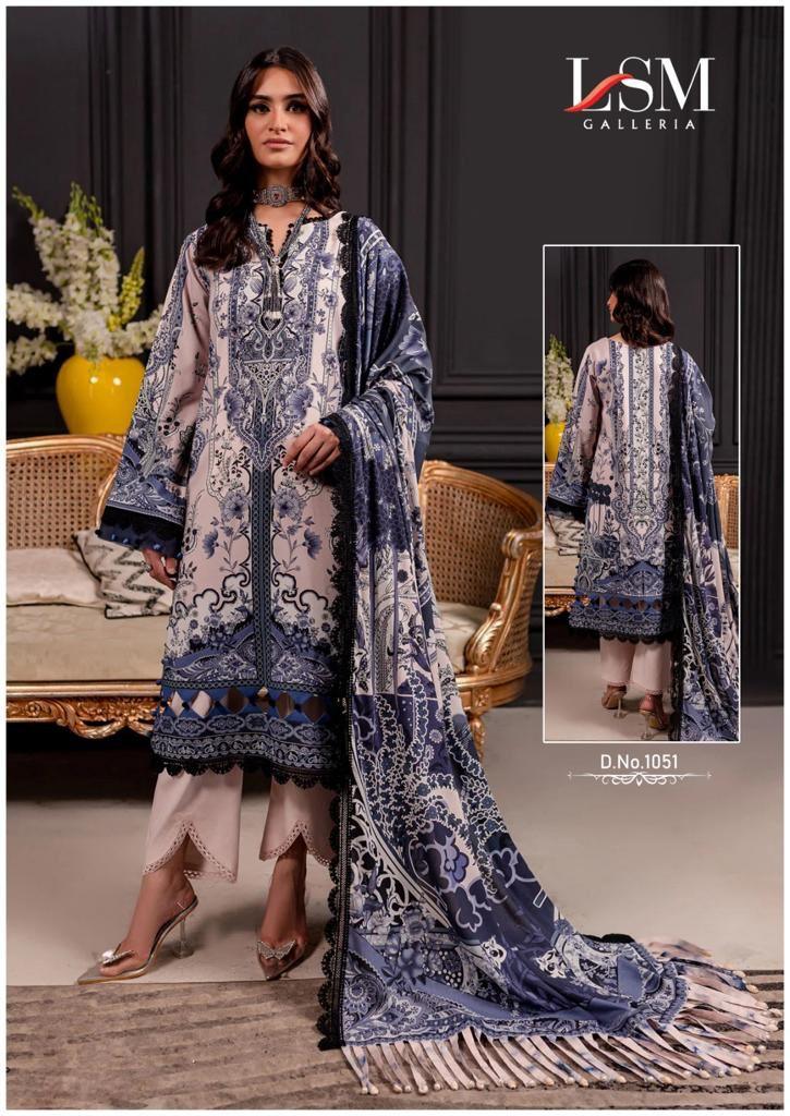 Lsm Galleria Parian Dream Heavy Luxury Lawn Collection Vol-6 1051 To 1056 Series Pure Lawn Pakistani Suits (380x06)