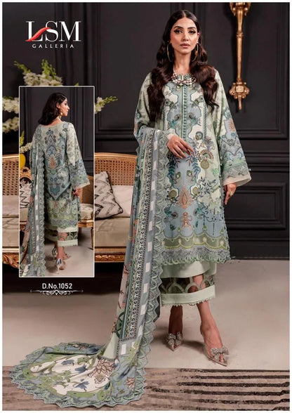 Lsm Galleria Parian Dream Heavy Luxury Lawn Collection Vol-6 1051 To 1056 Series Pure Lawn Pakistani Suits (380x06)